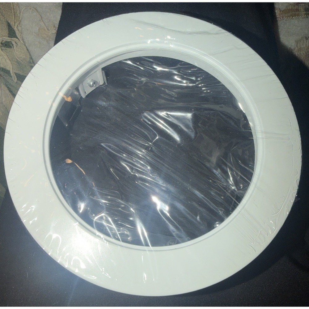 Lot of (6) 5" OD 3.5 ID White METAL OPEN TRIM RINGS RECESSED LiGHTING COVER